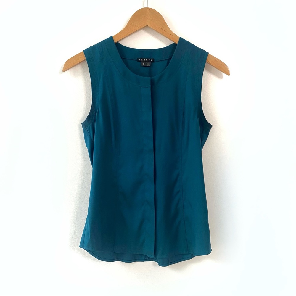 Theory Silk Sleeveless Shirt